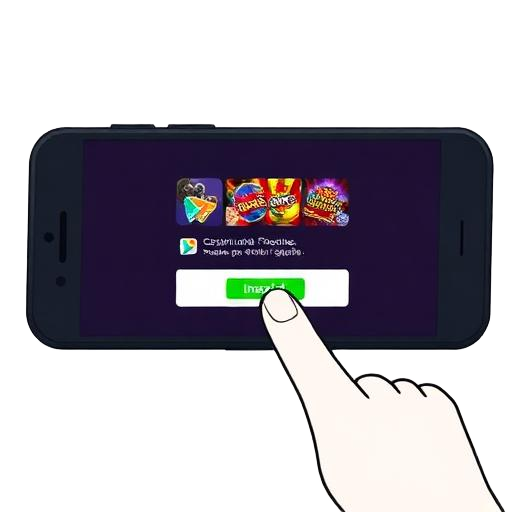 Google Play Store download page with Cash Storm Casino app