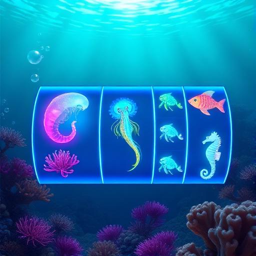 Ocean magic underwater slot with glowing sea creatures and coral reels